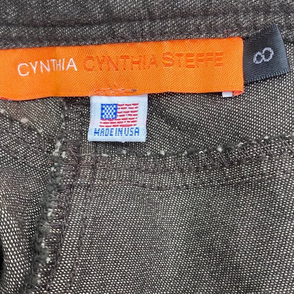 Cynthia Steffe Womens Jeans Style Pants Dark Chocolate Brown Straight Leg USA 8 - Picture 4 of 5